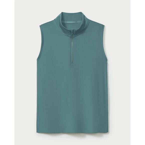 Rhone Green Sea Course to Court Sleeveless Zip Mock - Picture 3 of 5